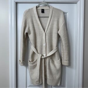 GAP Maternity Long Belted Knit Cardigan